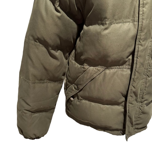 Eddie Bauer Goose Down Coat Mens EB650 Fill Power Zip Up Snap Button Green Small - Picture 3 of 13